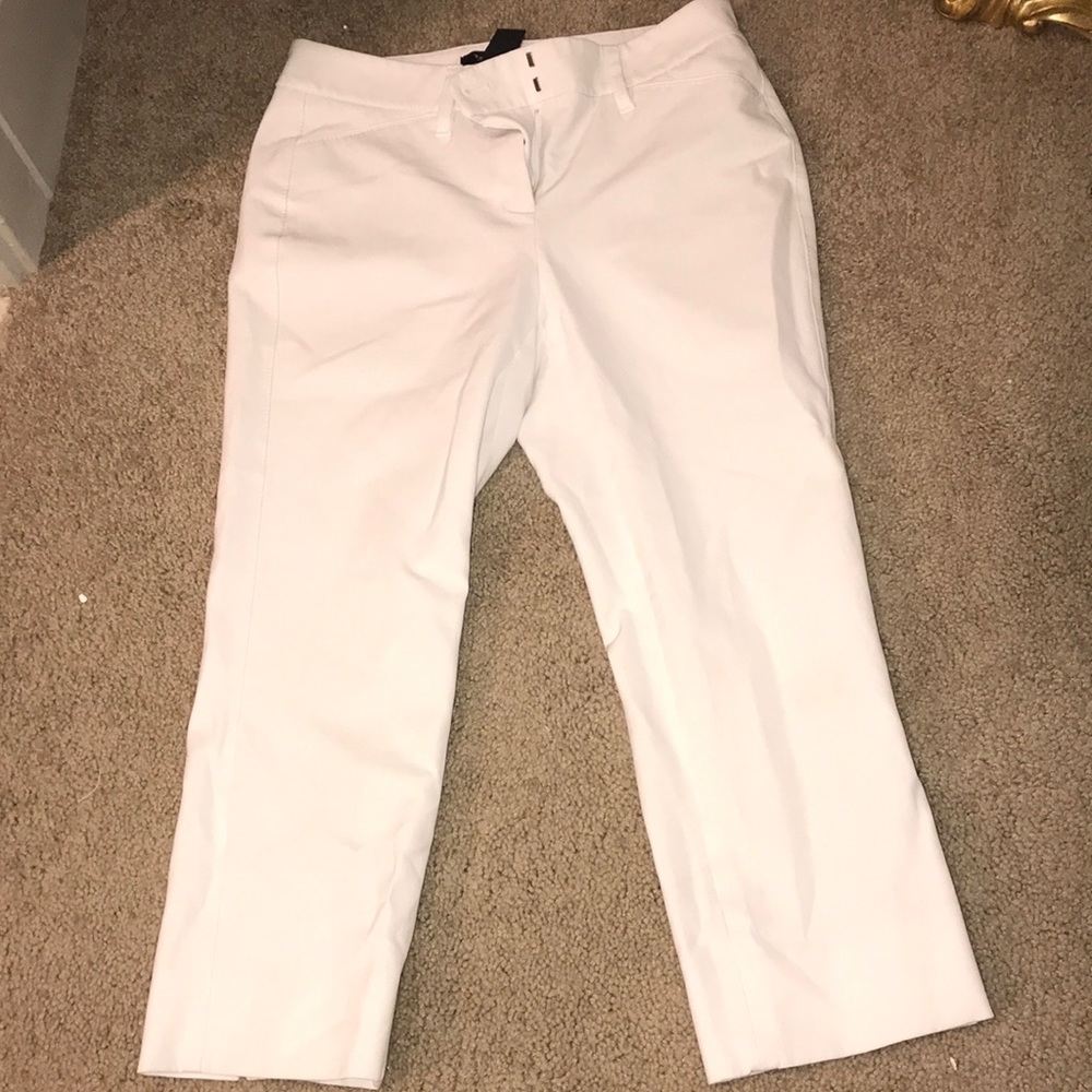 White House Black Market 00 straight crop pants